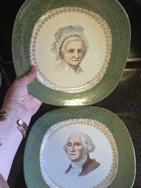 Taylor Porcelain Plate with Gold Marking